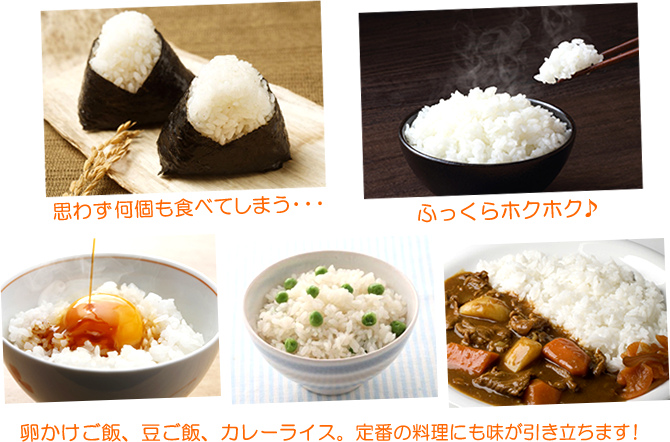 清流の郷 泉のお米は定番のご飯料理にも味が引き立ちます!