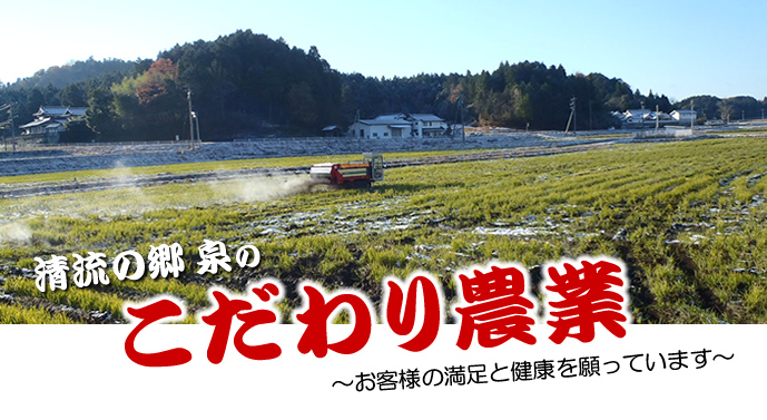 清流の郷 泉のこだわり農業 〜お客様の満足と健康を願っています〜